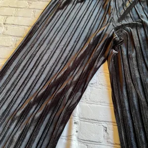 Cable & Gauge Velvet Black Whimsigoth Pull on Pants Large Gothic Pleated Holiday thumbnail 16