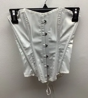 Vintage White Size Small Corset Top. Has a Sticker Marking On Back thumbnail 1