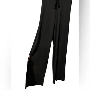 Elegant Black Women's Sleepwear Pants. Drawstring & Elastic Waist Size L thumbnail 3