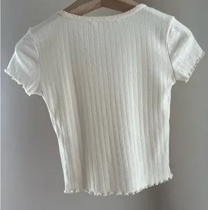 Ribbed Ruffle Short Sleeve Brandy Melville  thumbnail 3