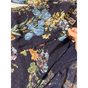 NWT Lulus Size XL Fallyn Navy Blue Floral Swiss Dot Long Sleeve Midi Dress thumbnail 7