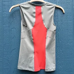 Nike Power Tank Top Stripe Grey Shirt Athletic Work Out Shirt XS v6x thumbnail 2