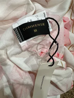 COMMENSE Romantic Print Sleeveless Short Dress Size Medium NWT thumbnail 10