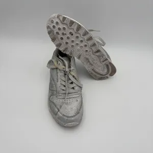 Reebok Shoes Womens 7.5 Classic Casual Sneakers Silver Leather Lace Up BD5757 thumbnail 8