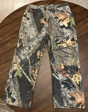 Vintage Diamond Cut Jeans Men’s Mossy Oak Camouflage Size 36x30 thumbnail 1