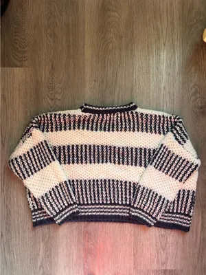 Pink Diamond Striped Sweater Size S/M thumbnail 2
