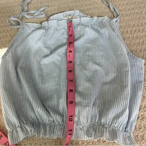 Brandy Melville John Galt Blue Striped Tank Top thumbnail 4
