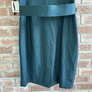 NWT Calvin Klein Belted Sheath Professional Dress Teal Blue Size 12 thumbnail 7
