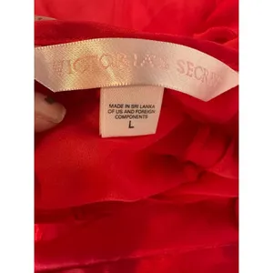 Vintage Y2K Victorias Secret Red Satin Mesh Babydoll Nightie‎ Gown Sexy Large thumbnail 7