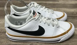 Nike Court Legacy GS Shoes 5Y /womens 6.5 White Desert Ochre Sneakers DA5380-102 thumbnail 1