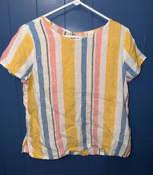 C&C California striped linen Top thumbnail 1