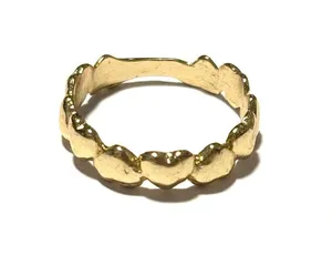 Gold tone heart ring thumbnail 1