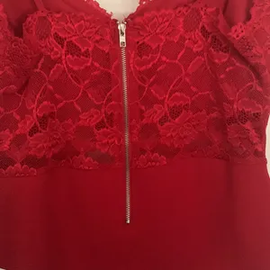 Sexy Lace & Mesh V-Neck Bodysuit Set - Size L Strappy Teddy with Thong Elegant thumbnail 6