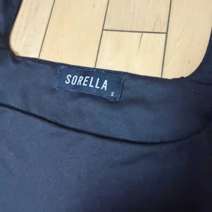 Sorella Double Layer Crop Tank Top Size Small Black Bralette thumbnail 3