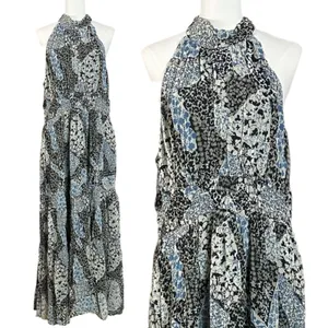 Anthropologie The Somerset Chiffon Maxi Dress in Black Floral Size XL NWT thumbnail 8
