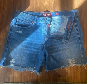 Denim Shorts Lucky Brand Cut-Off Mid-Rise The Boyfriend Short thumbnail 1