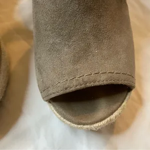 Target - Universal Thread Suede Espadrille Wedge Sandal Heels, Tan, Size 6, EUC thumbnail 9