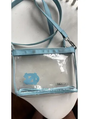 Capri Designs Clear Crossbody Bag with Light Blue Trim and UNC Logo thumbnail 4