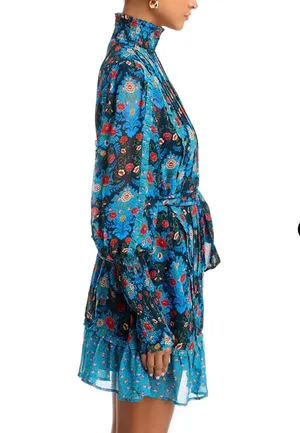 Farm Rio Arabesque Floral Pleated Dress thumbnail 2
