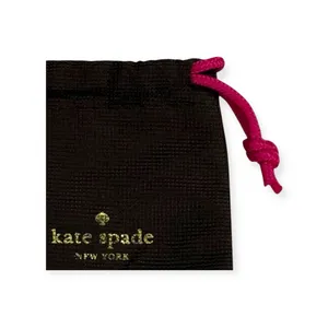 new Kate Spade KSNY  Dainty Jewelry Drawstring Pouch Dustbag  Brown + Pink  thumbnail 7