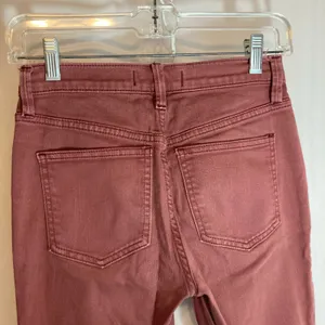 Free People Burgundy Maroon Edgy Emo Punk Whimsigoth Skinny Denim Jeans Pants 25 thumbnail 7