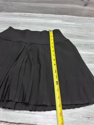 ALO Yoga Black Pleated A-Line Skirt M thumbnail 6