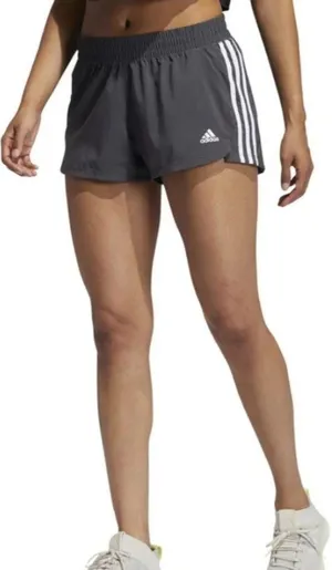 NWT Adidas PACER 3-STRIPES WOVEN SHORTS Gray color Size M thumbnail 1