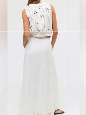 Free People Maxi Fully Lined Skirt and TOP COTTON SET. thumbnail 3