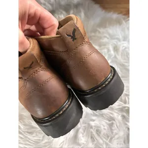 Vintage American Eagle Outfitters Leather Chunky Combat Hiking Brown Boots SZ 7 thumbnail 3