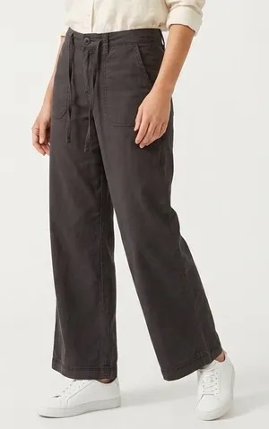 American Eagle Outfitters Baggy Utility Pants Womens 6 Black Stretch Wide Leg thumbnail 1