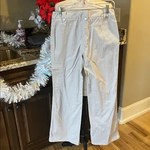 Ann Taylor Loft Wide Leg Flare Khakis Womens 4 thumbnail 6