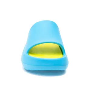 NIB Beach Slides by J/SLIDES SQUISH Turquoise/Yellow EVA 9M thumbnail 4