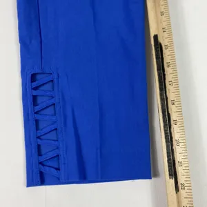 Anthony's Resort Wear Pants Womens 6 Blue Capri Lattice Hem Pull‎ On Stretch thumbnail 4