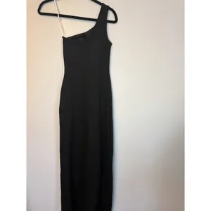 Lulus Good Times Only Black One-Shoulder Maxi Dress XS NEW thumbnail 11