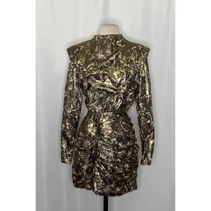 Revolve ALL SAINTS Lilliana‎ Kettu Metallic Mini Dress Allsaints Party Size 4 thumbnail 2