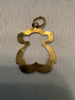 Gold Tone Teddy Bear Silhouette Charm thumbnail 3