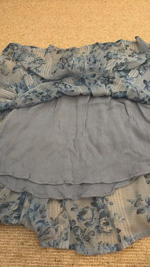 Allison New York Blue Floral Mini Skirt thumbnail 5