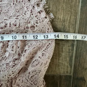 ASOS Blush Pink Lace Midi Dress Open Back Pinny Bodice Women’s 4 NWT thumbnail 6