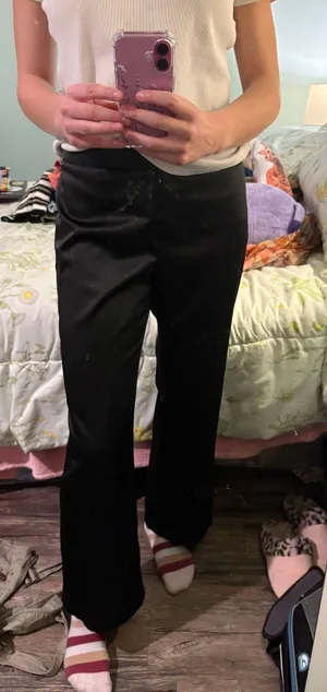 Black Flare Work Pants thumbnail 1