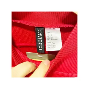 H&M‎ Caliente Red Bodycon Cutout Ribbed Mini Dress S Long Sleeved NEW thumbnail 4