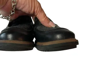 Clarks Women’s Raisie Eletta Loafer Black Leather Tweed 10 Soft Cushion thumbnail 4
