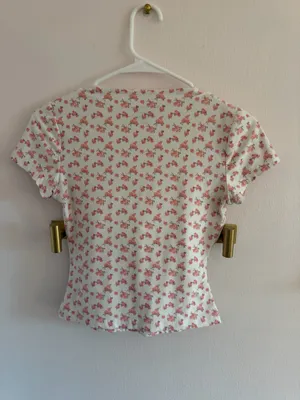 Floral cropped tee White thumbnail 2