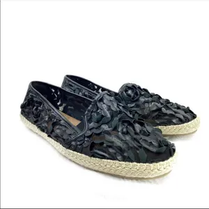 Aerosoles Let’s Drive Flutter Ruffle‎ Espadrille Slip On Loafers Black 10.5 W thumbnail 2