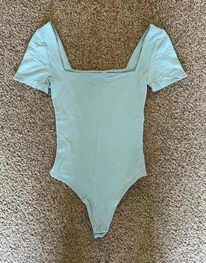 Aritzia Bodysuit Blue Square Neck thumbnail 1