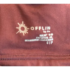 OFFLINE By Aerie Ruched Sports Bra Size Small Rust Red Low Impact Activewear thumbnail 5