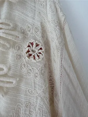 Free People NWTs Desert Sands Cream Blouse Deep V size XS Embroidered thumbnail 7