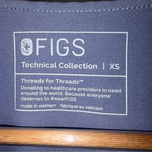 Figs Casma Scrub Top. Size: XS. Color: Dusty Blue. thumbnail 3