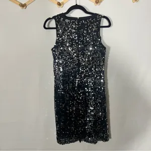 Banana Republic Black Sequin Dress Size‎ 2 thumbnail 2