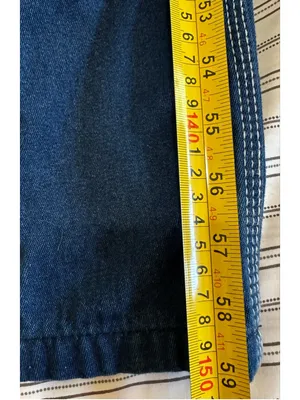 Women's Liberty Denim Overalls Size 30 Blue and Green thumbnail 11