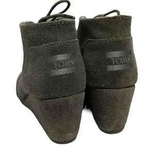 Toms Suede Desert Wedge Bootie Dark Gray Size 6.5‎ thumbnail 6